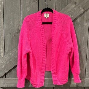 Hippie Rose Hot Pink Open Cardigan